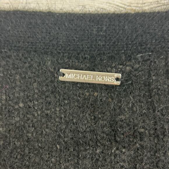 Michael Kors Women’s XS Black Wool Blend Long Oversized Duster Sweater NWT - Picture 9 of 10